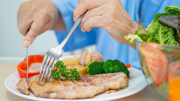 What Are Sirtuins and What Is Their Role in Aging? 8 An image of an old man eating