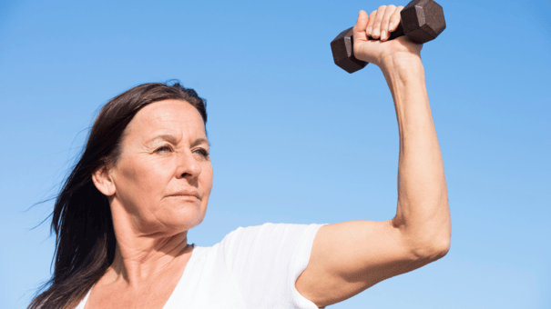 An image of a strong matured woman benefiting from NMN and NMNH