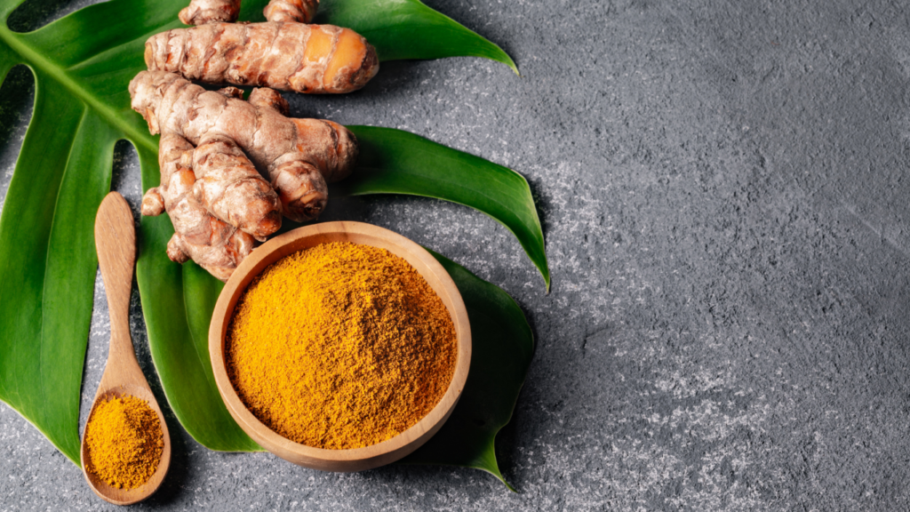 Image of turmeric root containing curcumin