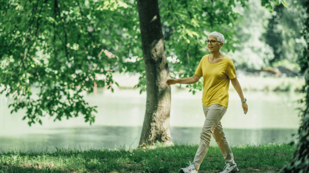 7 Anti-Aging Exercises for Longevity (and One Workout to Avoid) 10 An image of a woman walking.