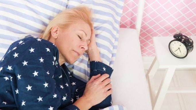 An image of a woman with a good sleep