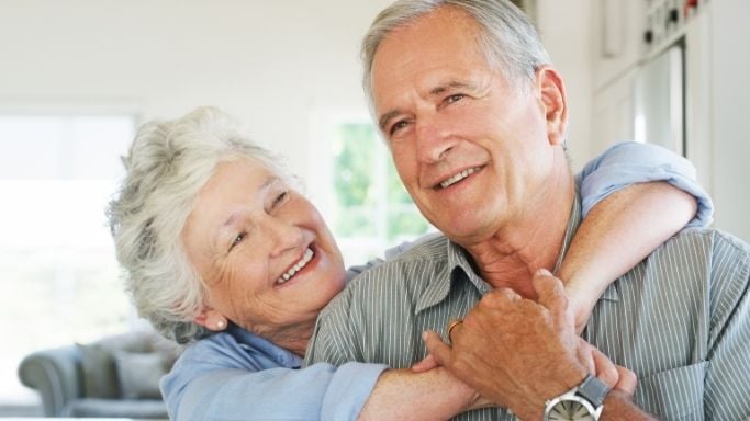 An image of a couple with a good health span 