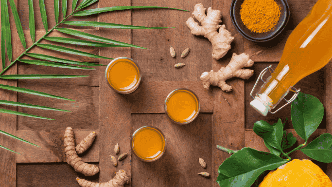5 Anti-Inflammatory Health Benefits of Ginger Root 14 An image of ginger and turmeric for inflammation