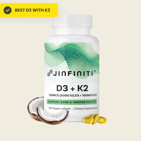 The Best Vitamin D3 Supplements in 2026 for Every Need 4 Best With K2: Jinfiniti Vitamin D3 + K2