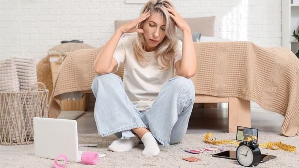 An image of a woman possibly suffering from oxidative stress