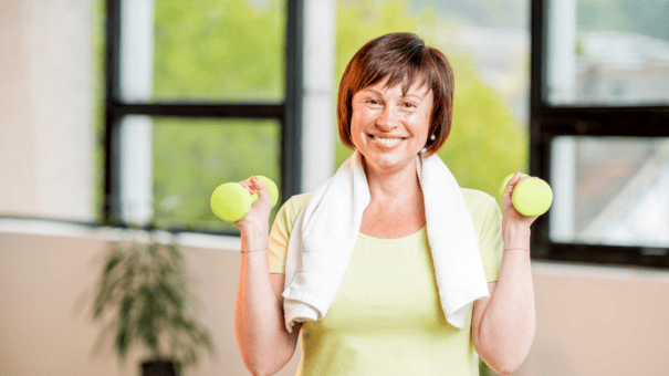 An image of a woman exercising.
