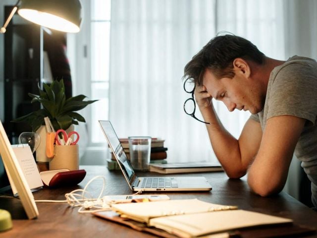 A man with chronic fatigue who is tired all the time