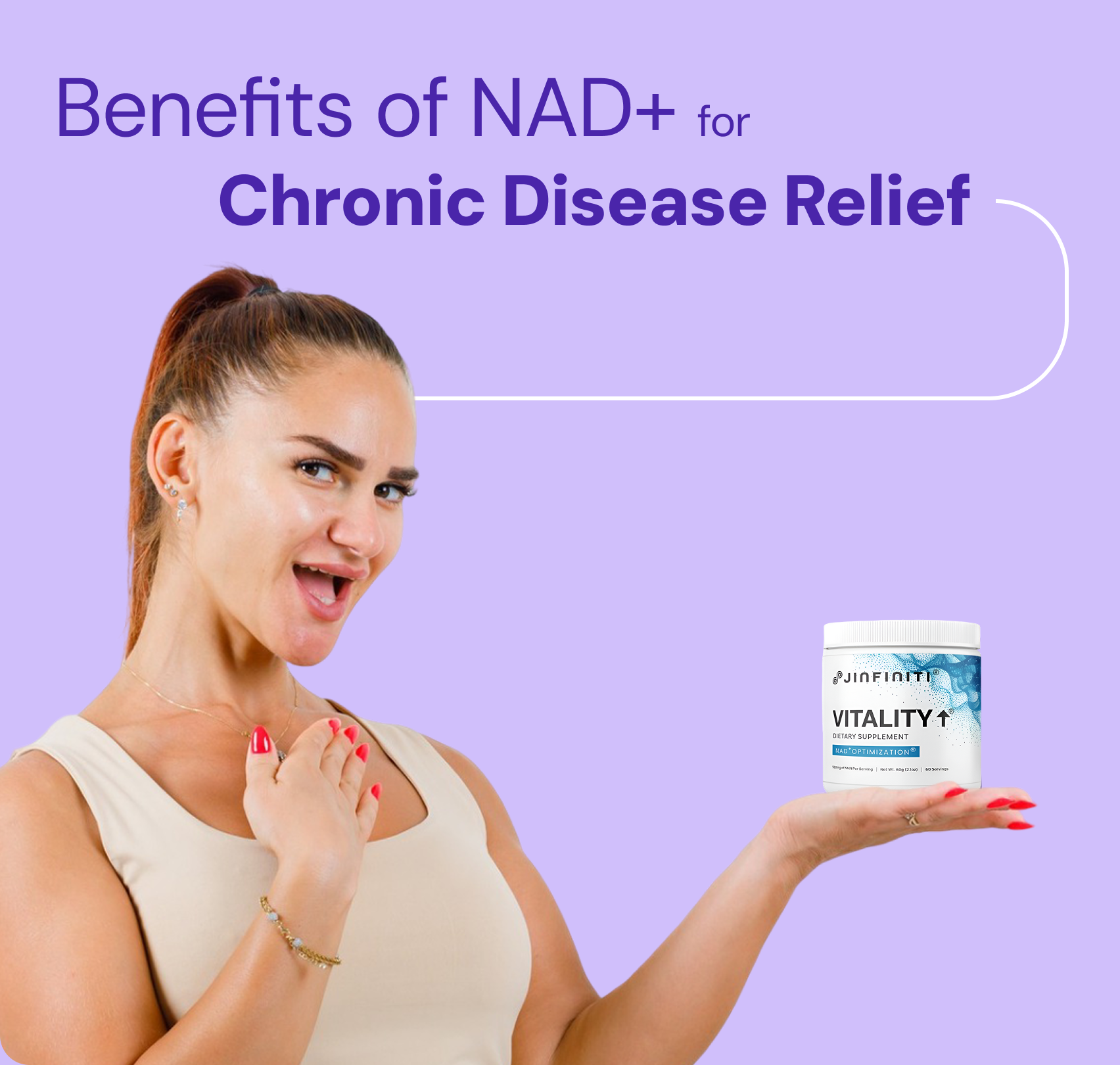 Vitality ↑® NAD+ Booster Powder 52 Benefits of NAD plus 881edcaf