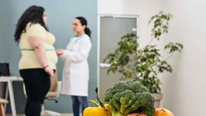 An image of a woman consulting a doctor for weight loss