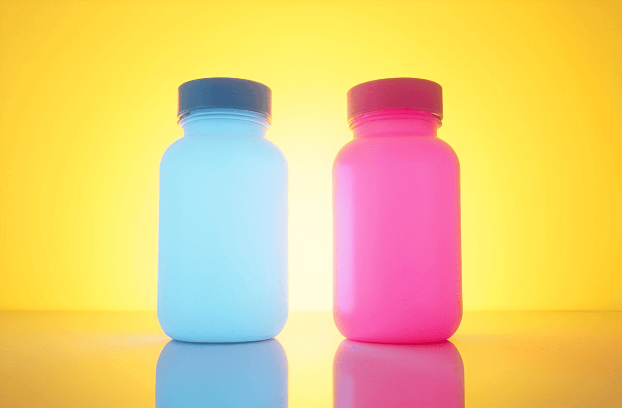 Visual representation of omparison of two supplements: NAD and NAC