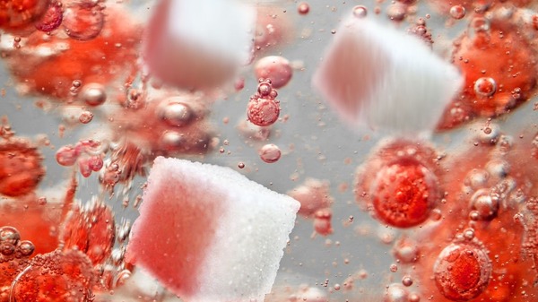 Sugar cubes and red blood cells