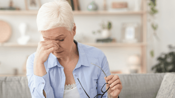 An image of a woman suffering from fatigue